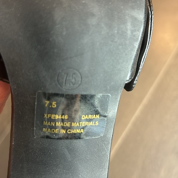 Cape Robbin Darian Slip On Black Open Toe High Heel Clogs with Gold Studs NEW - Picture 12 of 17